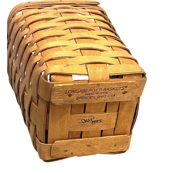 Longaberger 1995 Tall Square BASKET 13.5” High X7” Wide Made in Ohio, USA! - Picture 2 of 4
